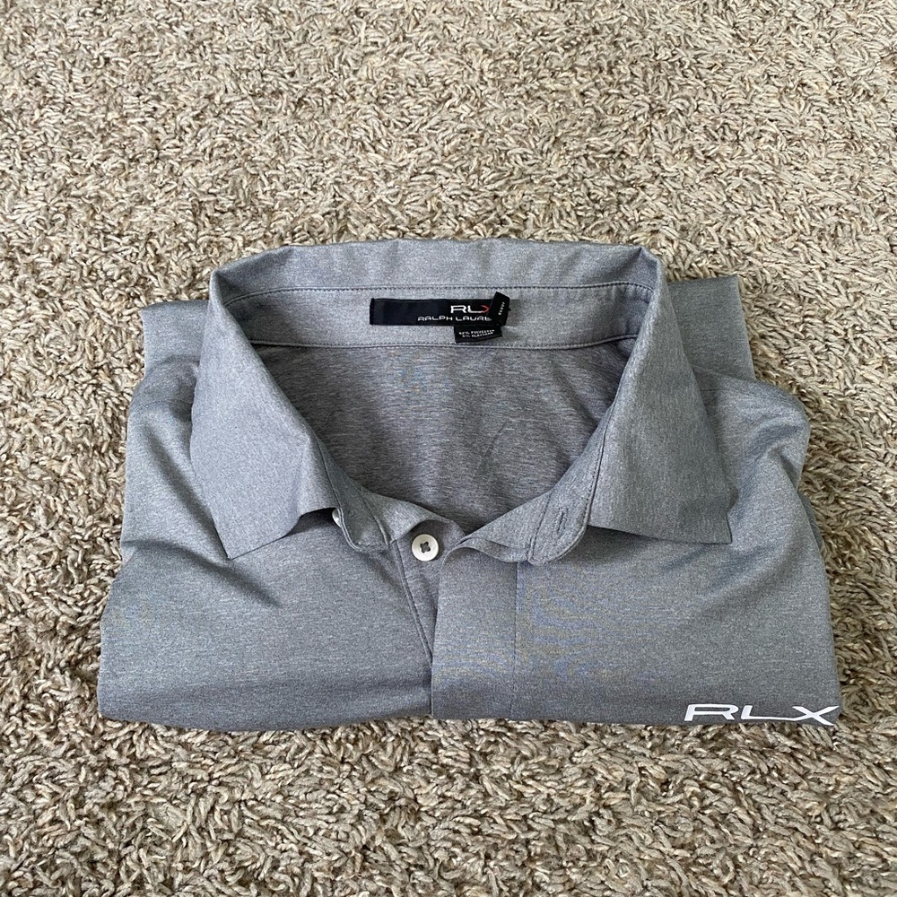 POLO Ralph Lauren RLX men’s performance stretch golf polo shirt gray size XL - Picture 9 of 9